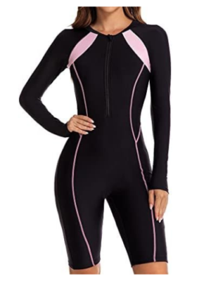 Rash Guard Long Sleeve Boyleg One Piece Swimsuit